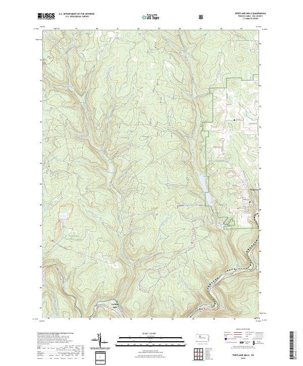 US Topo 7.5-minute map for Portland Mills PA