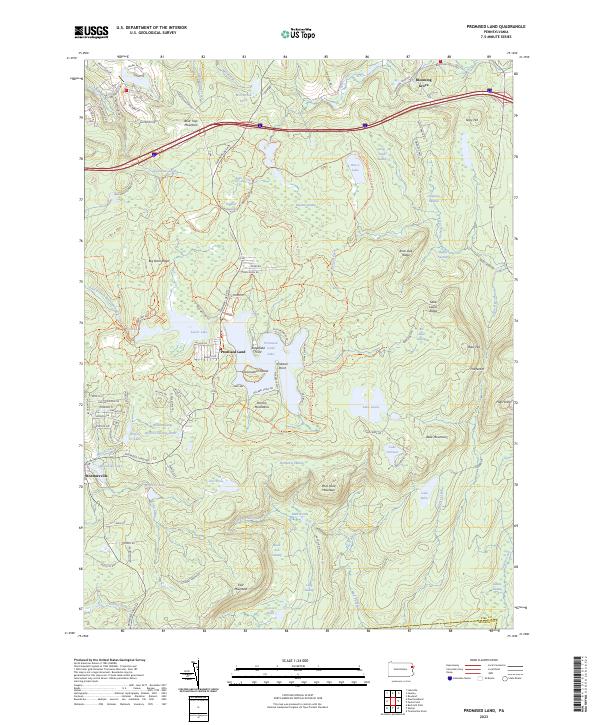 US Topo 7.5-minute map for Promised Land PA