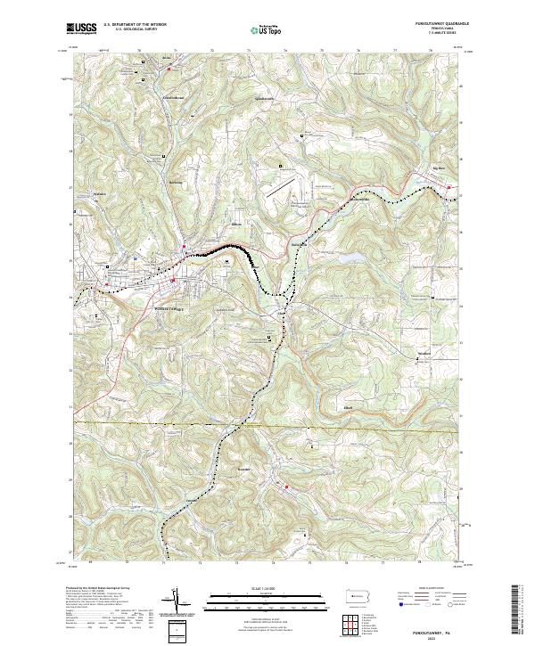 US Topo 7.5-minute map for Punxsutawney PA