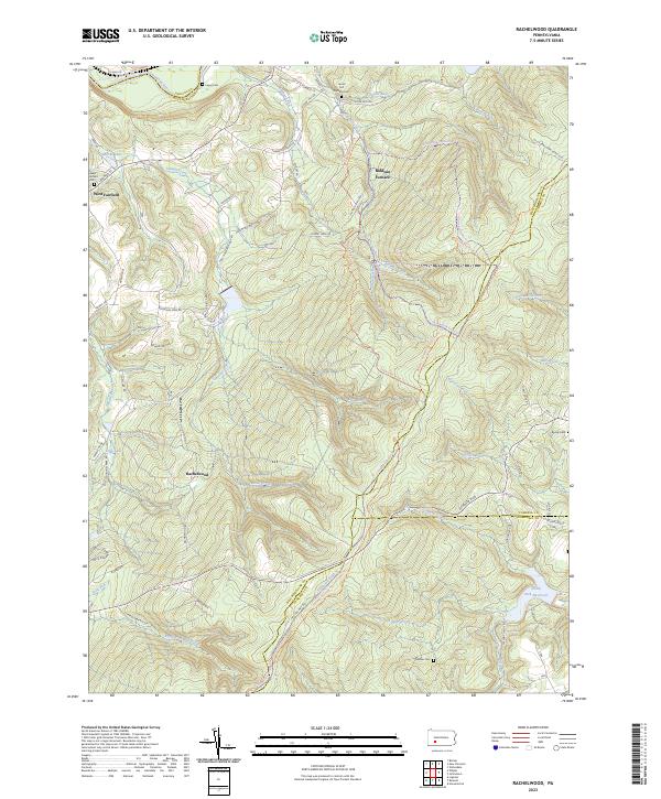 US Topo 7.5-minute map for Rachelwood PA