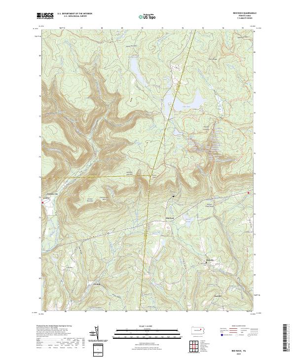 US Topo 7.5-minute map for Red Rock PA