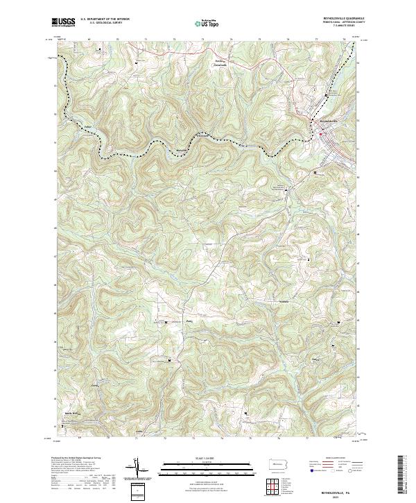 US Topo 7.5-minute map for Reynoldsville PA