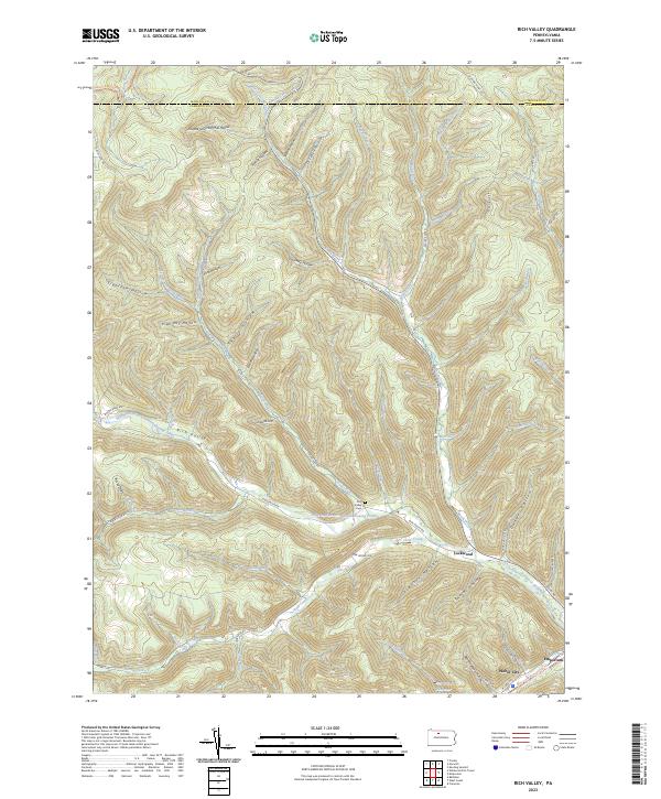 US Topo 7.5-minute map for Rich Valley PA