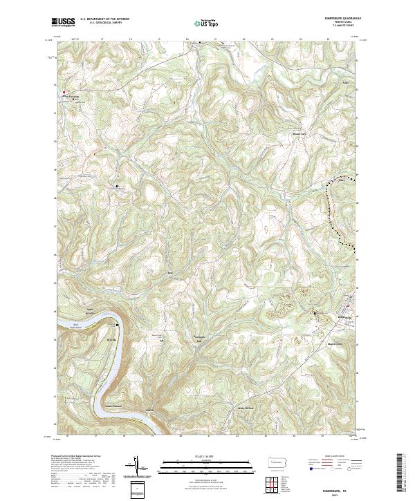 US Topo 7.5-minute map for Rimersburg PA