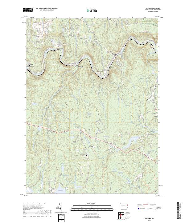 US Topo 7.5-minute map for Rowland PA