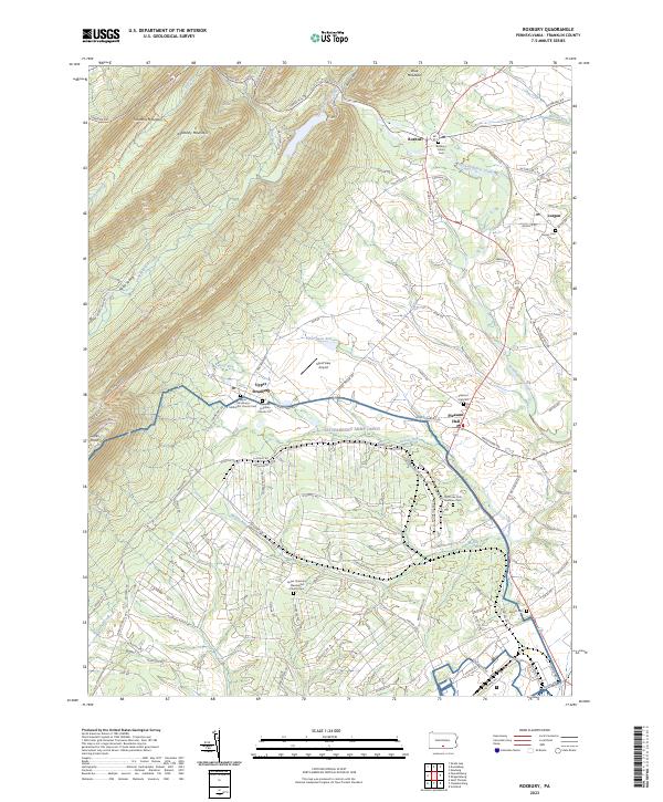 US Topo 7.5-minute map for Roxbury PA