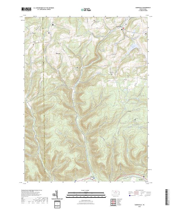 US Topo 7.5-minute map for Sabinsville PA