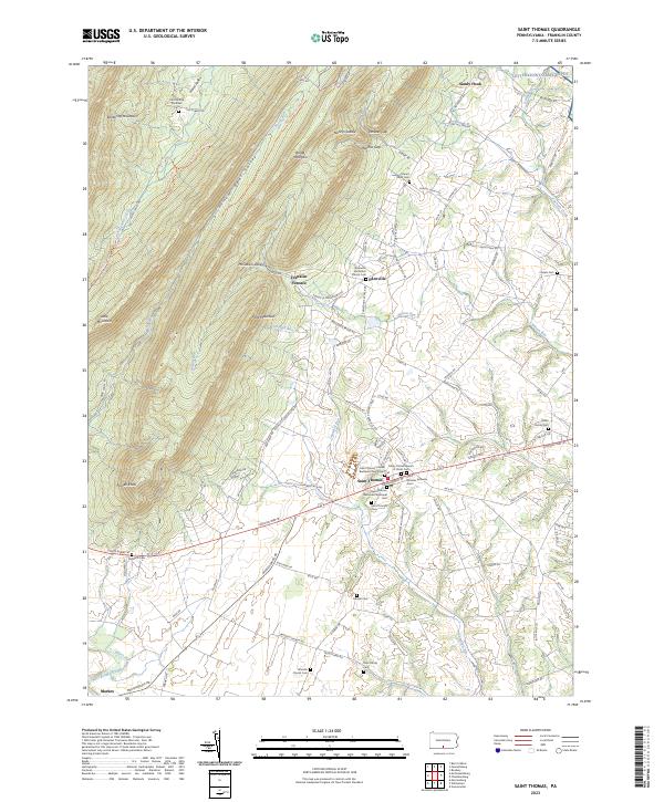 US Topo 7.5-minute map for Saint Thomas PA