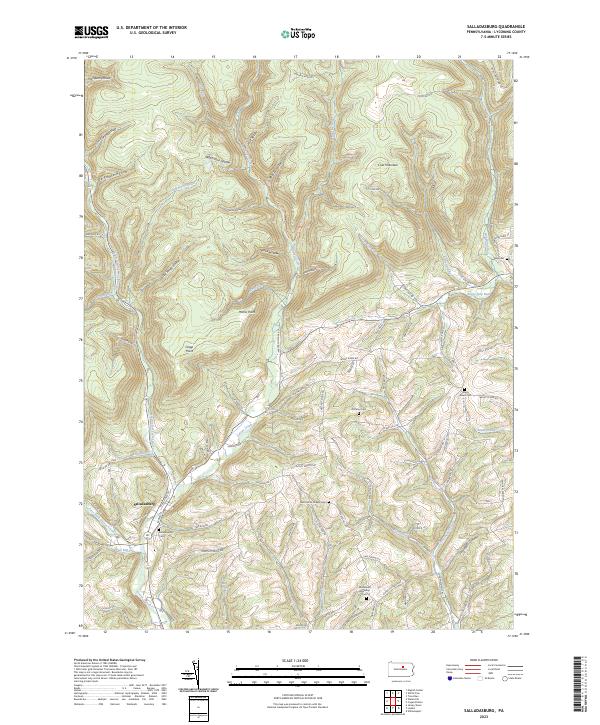 US Topo 7.5-minute map for Salladasburg PA