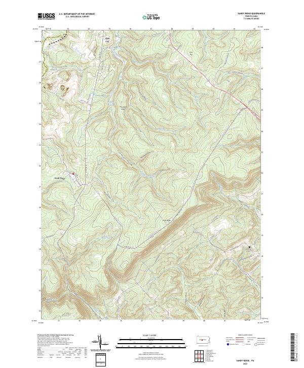 US Topo 7.5-minute map for Sandy Ridge PA