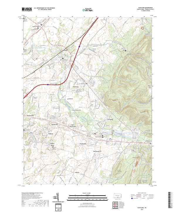 US Topo 7.5-minute map for Scotland PA