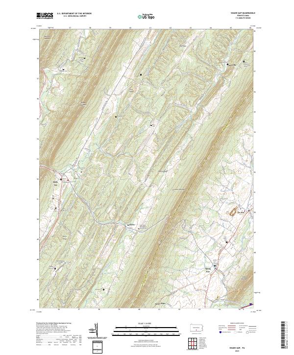 US Topo 7.5-minute map for Shade Gap PA