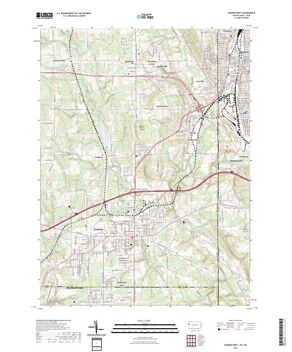 US Topo 7.5-minute map for Sharon West PAOH