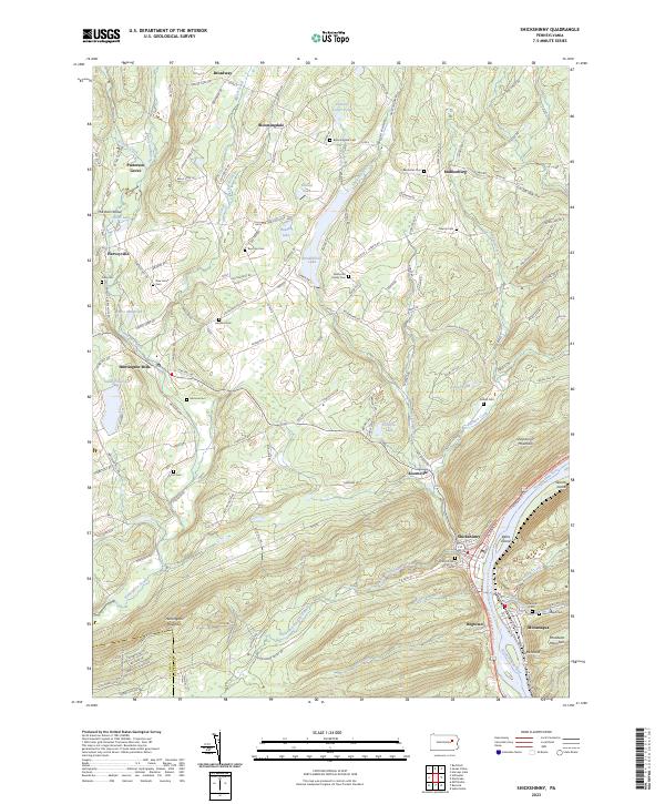 US Topo 7.5-minute map for Shickshinny PA