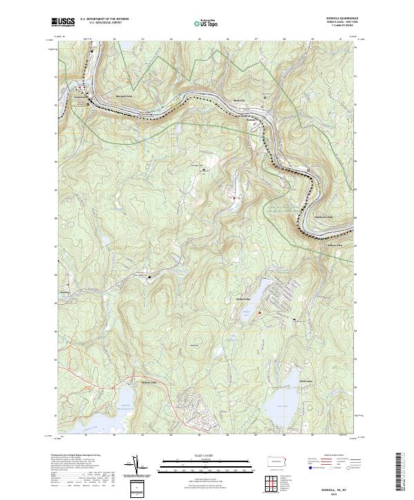 US Topo 7.5-minute map for Shohola PANY