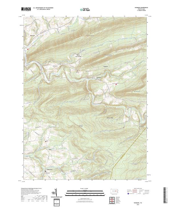 US Topo 7.5-minute map for Shumans PA