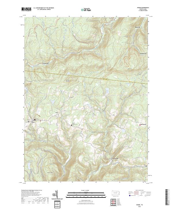 US Topo 7.5-minute map for Shunk PA