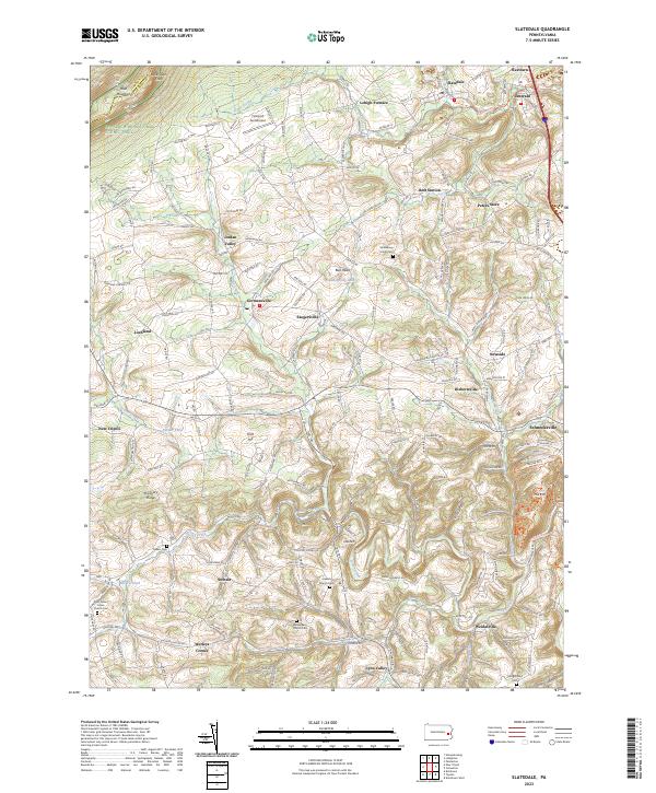 US Topo 7.5-minute map for Slatedale PA