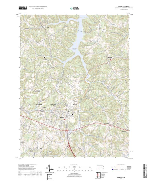 US Topo 7.5-minute map for Slickville PA