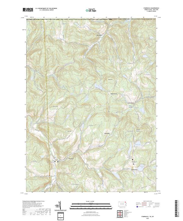 US Topo 7.5-minute map for Starrucca PANY