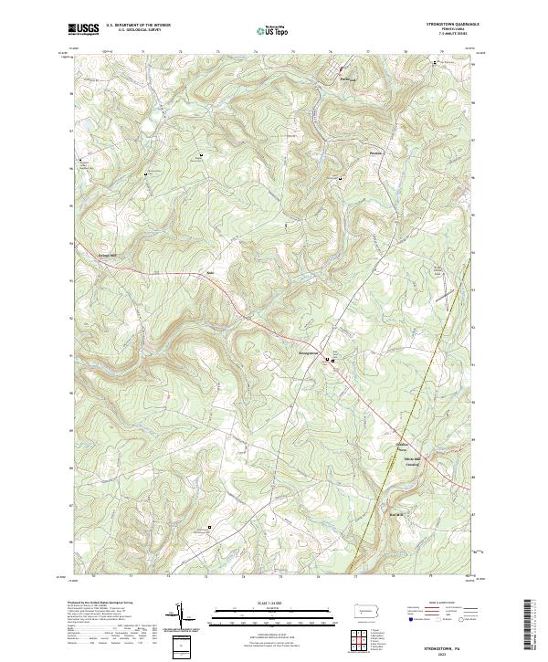 US Topo 7.5-minute map for Strongstown PA