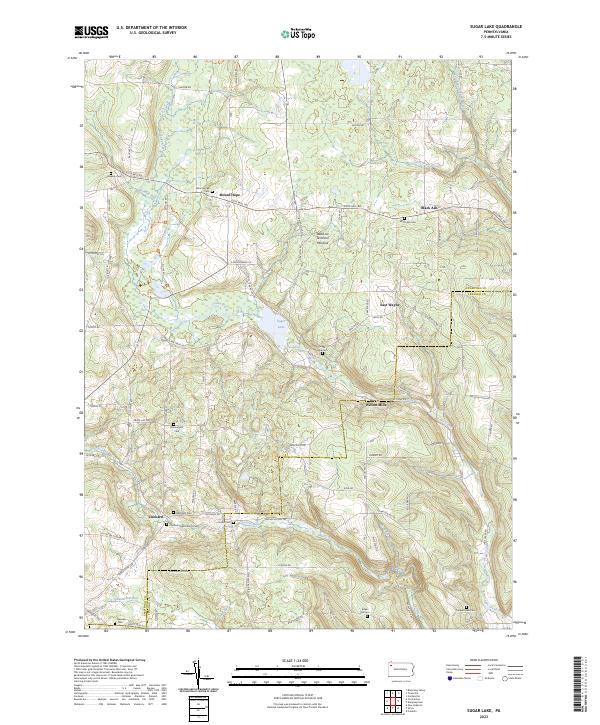 US Topo 7.5-minute map for Sugar Lake PA