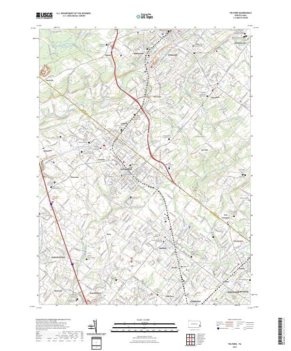 US Topo 7.5-minute map for Telford PA