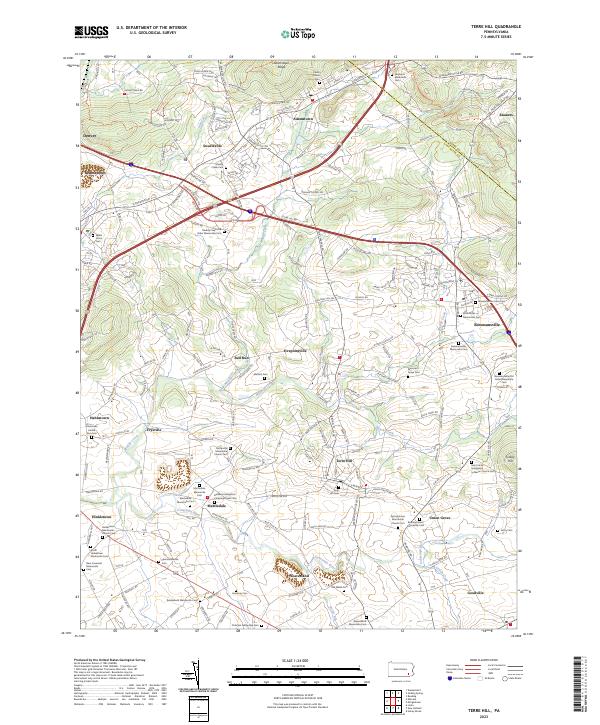 US Topo 7.5-minute map for Terre Hill PA