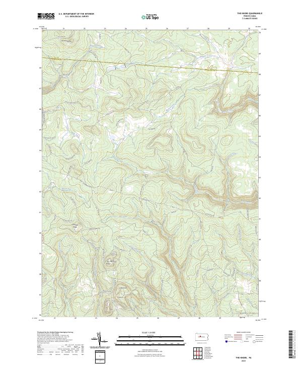 US Topo 7.5-minute map for The Knobs PA