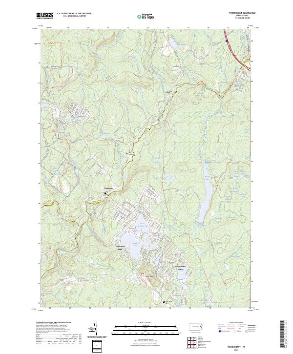 US Topo 7.5-minute map for Thornhurst PA