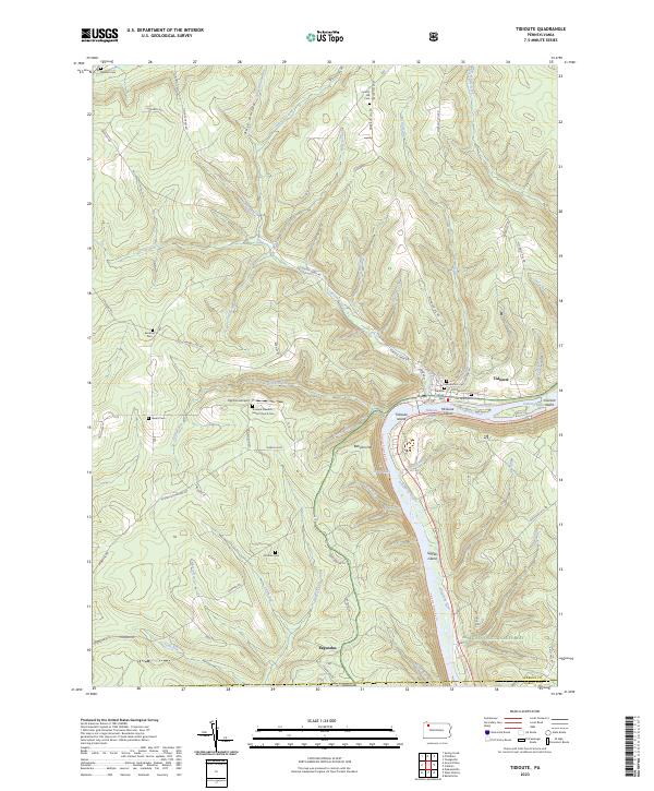 US Topo 7.5-minute map for Tidioute PA