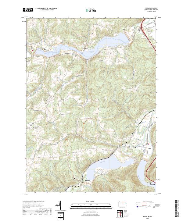 US Topo 7.5-minute map for Tioga PANY