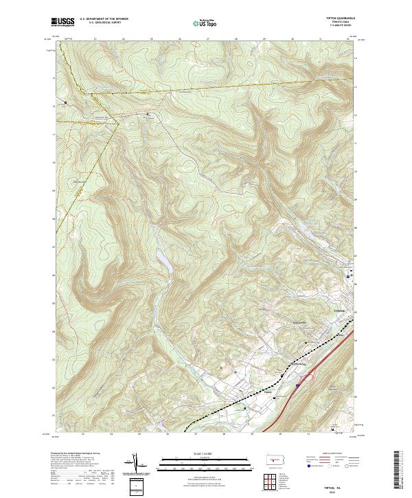 US Topo 7.5-minute map for Tipton PA