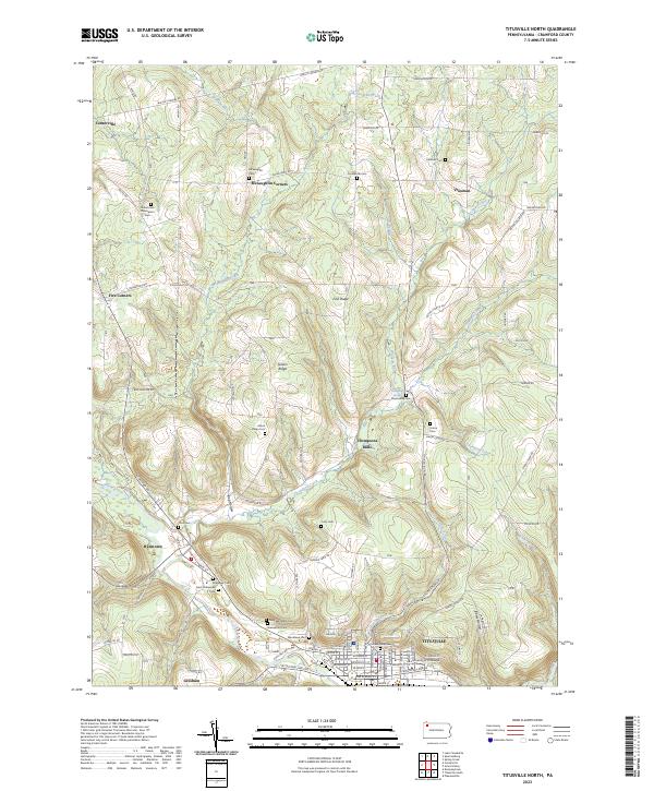 US Topo 7.5-minute map for Titusville North PA