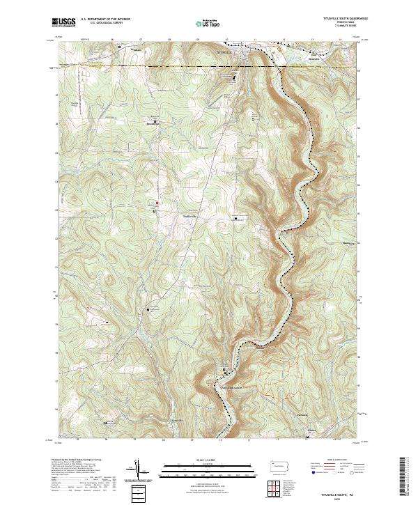 US Topo 7.5-minute map for Titusville South PA