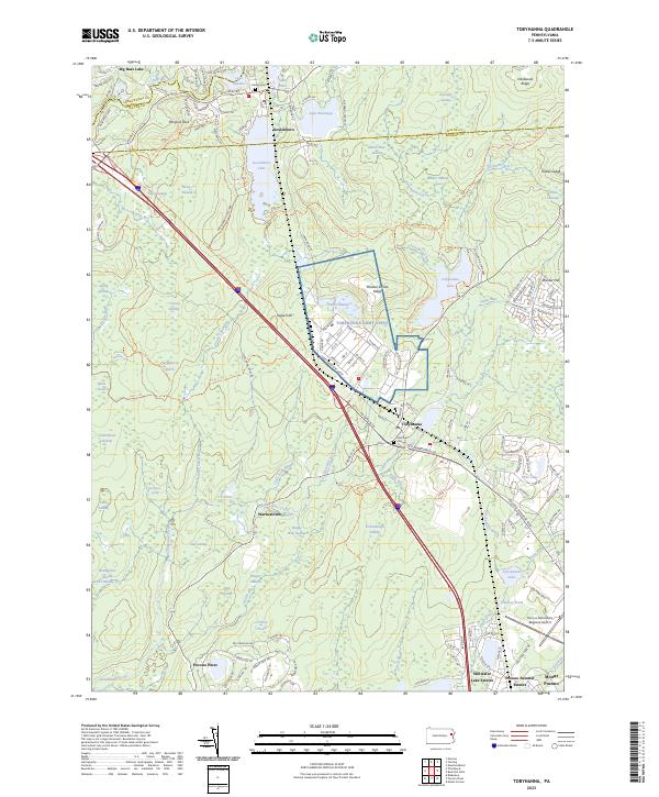 US Topo 7.5-minute map for Tobyhanna PA