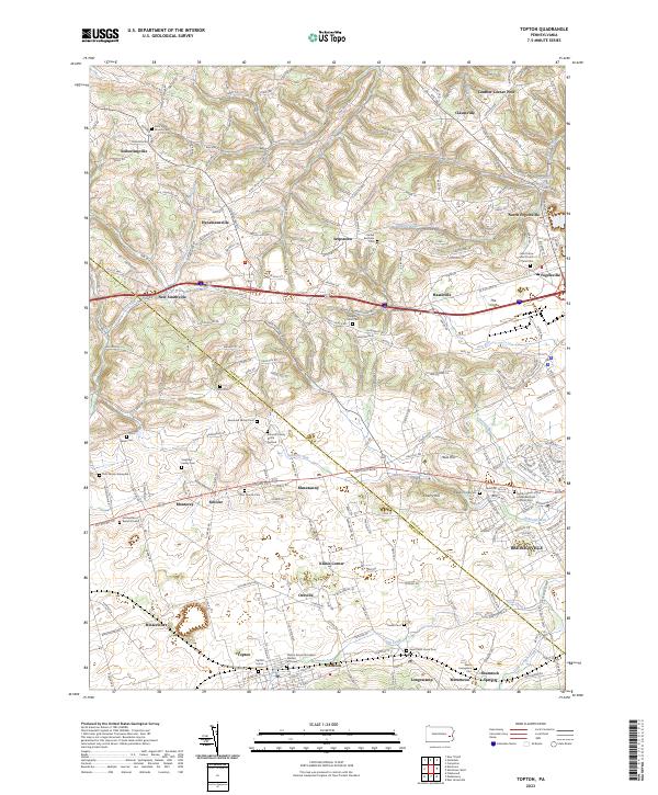 US Topo 7.5-minute map for Topton PA