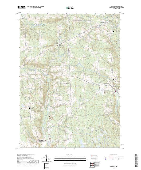 US Topo 7.5-minute map for Townville PA