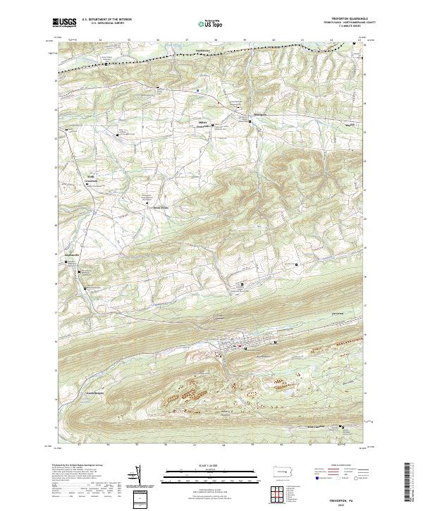 US Topo 7.5-minute map for Trevorton PA