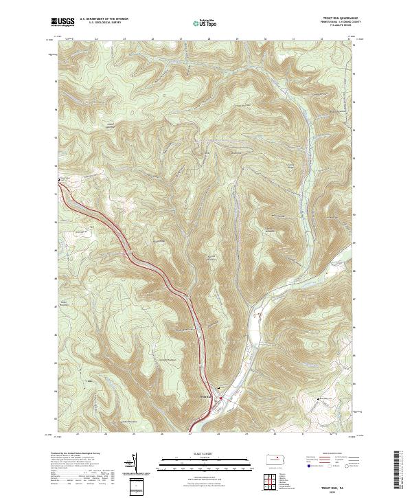 US Topo 7.5-minute map for Trout Run PA