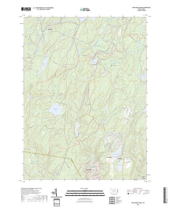 US Topo 7.5-minute map for Twelvemile Pond PA