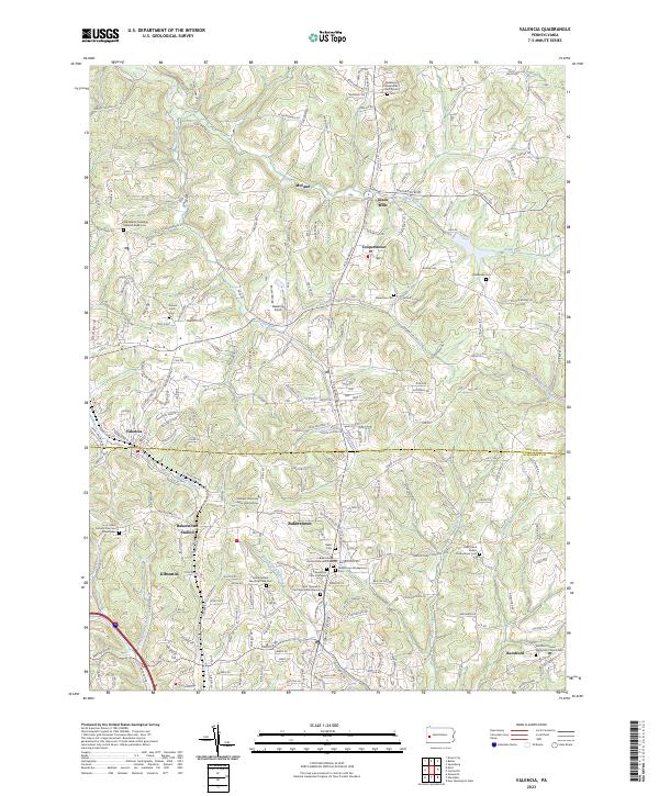 US Topo 7.5-minute map for Valencia PA