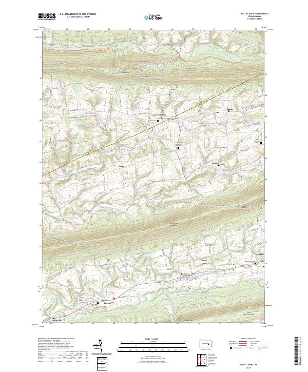 US Topo 7.5-minute map for Valley View PA