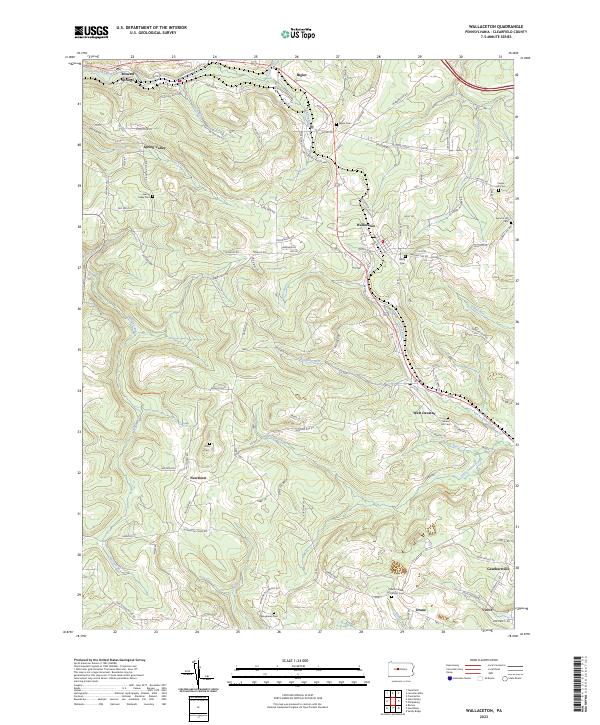 US Topo 7.5-minute map for Wallaceton PA