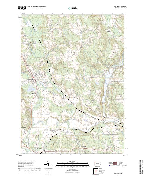 US Topo 7.5-minute map for Waterford PA