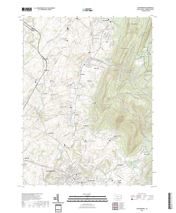 US Topo 7.5-minute map for Waynesboro PA