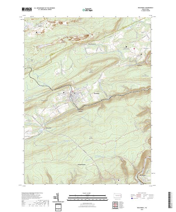 US Topo 7.5-minute map for Weatherly PA