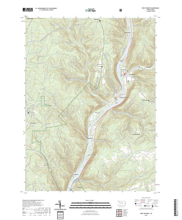 US Topo 7.5-minute map for West Hickory PA