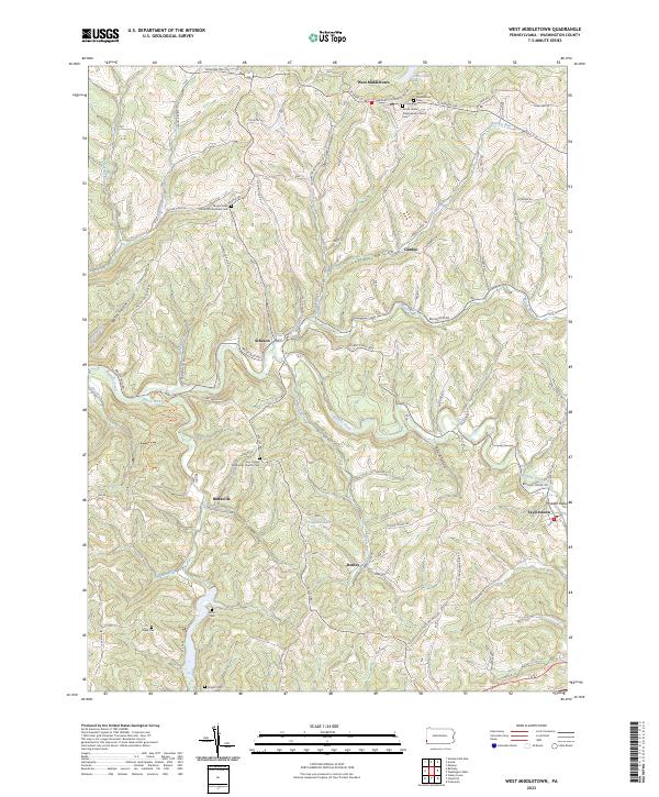 US Topo 7.5-minute map for West Middletown PA