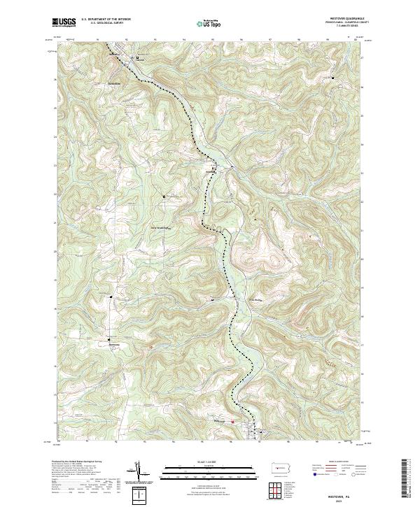 US Topo 7.5-minute map for Westover PA